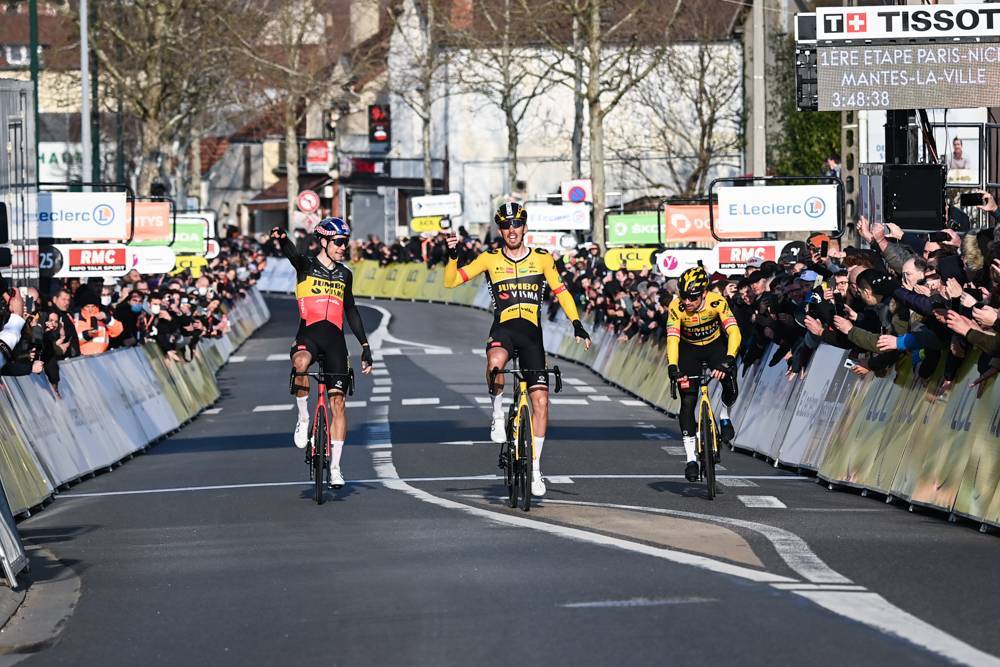 The Jumbo-Visma team took control of the first stage of Paris-Nice