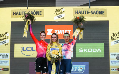 Tour de France femmes avec Zwift: Annemiek Van Vleuten (Movistar Team) at the top